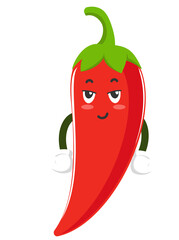 red chilli pepper cartoon character