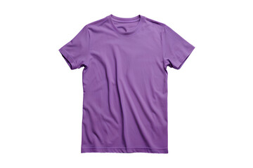 plain purple classic t-shirt , front view mockup ,isolated on transparent background