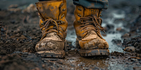 Muddy Work Boots, generative ai