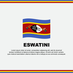 Eswatini Flag Background Design Template. Eswatini Independence Day Banner Social Media Post. Eswatini Design