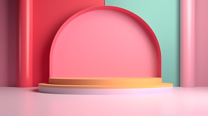 Fototapeta premium 3d rendering colorful platform