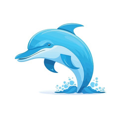 Obraz premium Dolphin logo. Isolated dolphin on white background