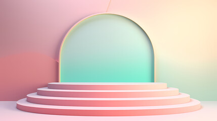Obraz premium 3d rendering colorful platform