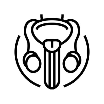 urethral stricture urology line icon vector. urethral stricture urology sign. isolated contour symbol black illustration