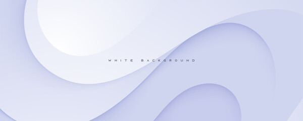 Abstract modern wavy white background smooth color decorative shape design.