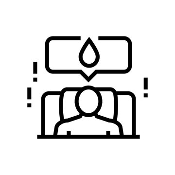 nocturia urology line icon vector. nocturia urology sign. isolated contour symbol black illustration