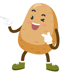 cute potato vegetable character