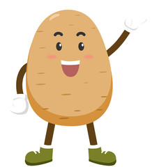 cute potato vegetable character