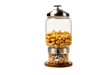 A Jar Brimming With a Nutty Medley. On White or PNG Transparent Background.