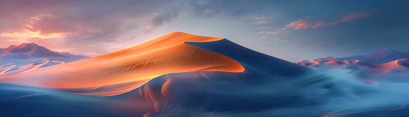 Haiku-inspired digital art brings the tranquility and mystery of dunes to life merging traditional poetry with modern visuals - obrazy, fototapety, plakaty