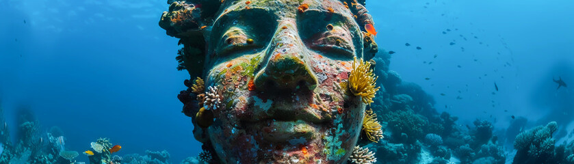 Reef archaeology explores the oceans past with the internet bridging the gap between ancient ruins and modern curiosity - obrazy, fototapety, plakaty