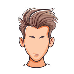 Faceless head of man icon cartoon vector illustration