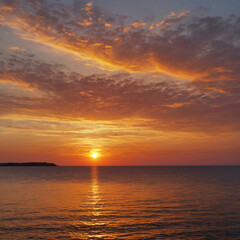 Obraz premium sunset in the sea