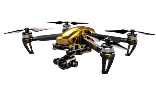 The Majestic Gold and Black Aerial Performer. On White or PNG Transparent Background.