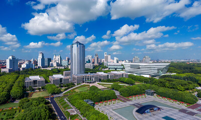 The city environment around Century Plaza, Shanghai, China