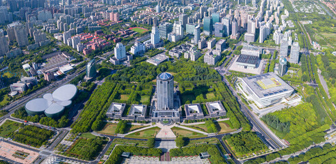 The city environment around Century Plaza, Shanghai, China