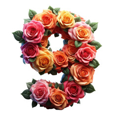 Obraz premium Isolated 3D Number on a Clear PNG Canvas, Generative AI