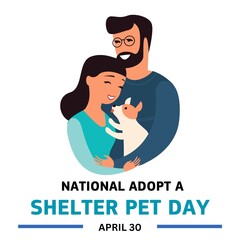 National Adopt a Shelter Pet Day. April 30. Holiday concept. 