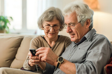 Scenes of older adults exploring new apps and digital tools.