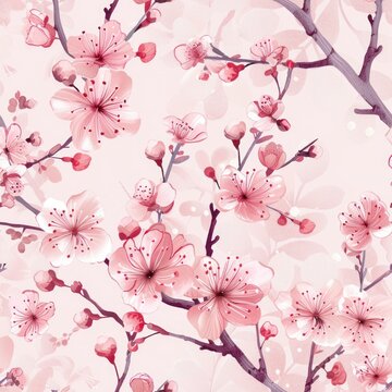 A beautiful pink flower with a pink background. The flowers are arranged in a way that they look like they are growing on a branch