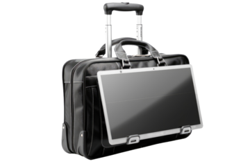 Technology on the Go. On White or PNG Transparent Background.