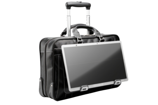 Technology on the Go. On White or PNG Transparent Background.