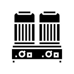 press grill restaurant equipment glyph icon vector. press grill restaurant equipment sign. isolated symbol illustration