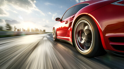 red sports car , generative ai