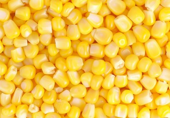 A close up of yellow corn kernels
