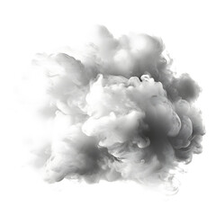 Fototapeta premium White cloud isolated on white and transparent background Textured smoke ,brush effect.