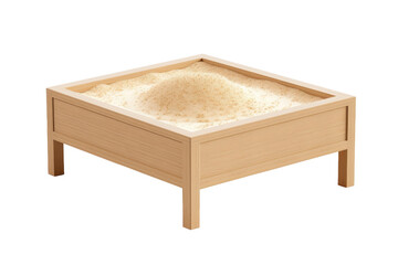 Serenity in a Sand-filled Box. On White or PNG Transparent Background.