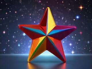 Colorful star light background 3d full hdr image
