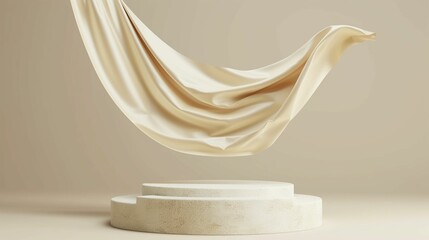 White Sculpture Draped With Cloth