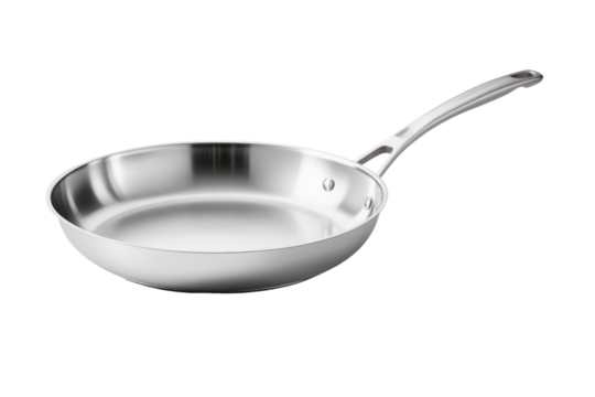 Sizzling Culinary Canvas: A Frying Pans Handle. On White or PNG Transparent Background.
