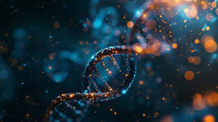 Genetic, DNA and experimental research. Studying genetic traits and DNA sequences through experiments. Dive into genetics and DNA in experimental studies. - obrazy, fototapety, plakaty