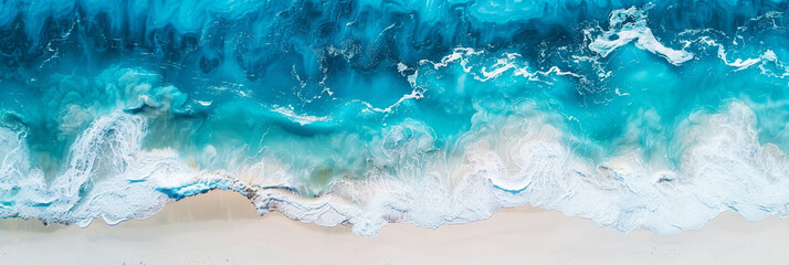 A stunning aerial view of a tropical beach - Powered by Adobe