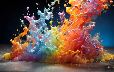 A colourful chemical reaction, Awesome colourful background wallpaper