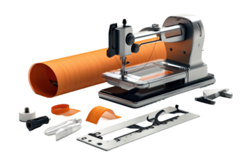 The Enigmatic Contraption Perched on a Wooden Surface. On White or PNG Transparent Background.