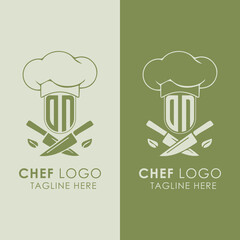ON initial monogram for chef cooking logo with creative style design.