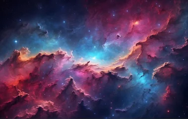 Fotobehang A very colourful space filled with lots of stars, Supernova background wallpaper © Design_Stock