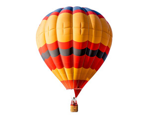Hot air balloon on white transparent background