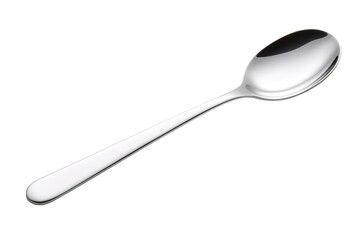 Eclipse: A Dark Handled Spoon in the Spotlight. On White or PNG Transparent Background.