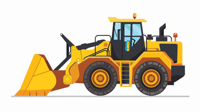 Heavy machinery construction icon image Flat vector icon