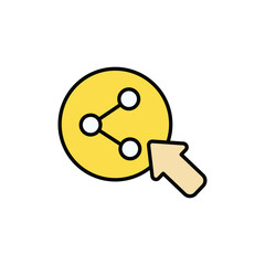 Share icon design with white background stock illustration