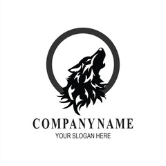 Iconic Badge Emblem Wolf Silhouette Logo