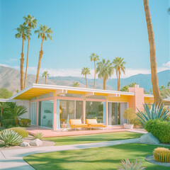 Multi-color Palm Springs Midcentury Home