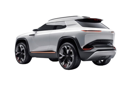 view side suv isolated electric car opened concept background white doors turned seats front was backward rendering communication 3d image clipping path offroad auto automobile automotive