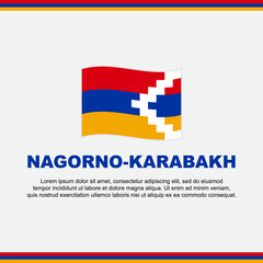 Nagorno Karabakh Flag Background Design Template. Nagorno Karabakh Independence Day Banner Social Media Post. Nagorno Karabakh Design