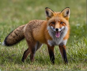 The red fox, scientifically known as Vulpes vulpes.