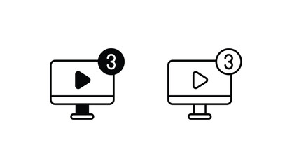 Screen icon design with white background stock illustration